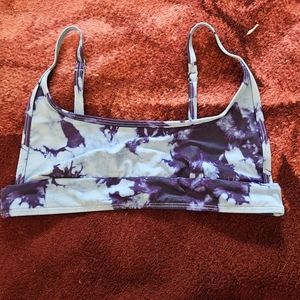 Tie Dye Women's Blue Bikini Top Size Small